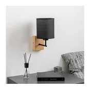 Brilagi - Zidna lampa NUBILA WOOD 1xE27/25W/230V hrast/crna