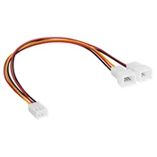Adapter 3-pinski na 2x 3-pinski Akyga AK-CA-52, razdelilnik ventilatorja, 15 cm