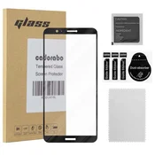 Cadorabo CADORABO Huawei P SMART 2018/Enjoy 7S - Zaščitna folija za transparentna s črno barvo - Zaščitno steklo s kaljenim zaslonom s trdoto 9H in 3, (20564848)