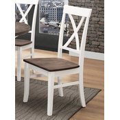 eoshop Oblazinjen jedilni stol ALICANTE bela/wenge