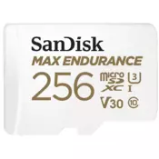 Spominska kartica SanDisk Max Endurance microSDXC 256GB UHS-I U3 V30 (100/40 MB/s) + SD adapter – SDSQQVR-256G-GN6IA