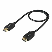 StarTech.com StarTech.com Premium Certified High Speed HDMI 2.0 Cable with Ethernet - 1.5ft 0.5m - HDR 4K 60Hz - 20 inch Short HDMI Male to Male Cord (HDMM50CMP) - HDMI with Ethern