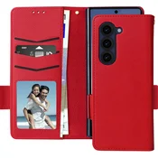 AVIZAR Torbica za Samsung Galaxy Z Fold 6 Držalo za denarnico z ročnim trakom, Rdeča, (5000016039)