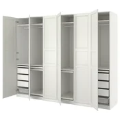 PAX/TYSSEDAL Garderobni sestav, bela/bela, 300x60x236 cm