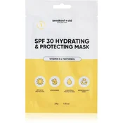breakout + aid SPF 30 Hydrating & Protecting Mask vlažilna tekstilna maska z vitaminom E 34 g