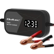 Qoltec Inteligentni mikroprocesorski polnilnik 12V | 2A | Polnilnik AGM GEL baterij | LCD