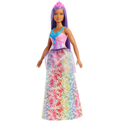 Mattel Barbie Čarobna princeza s ljubičastom kosom i plavom krunom HGR13