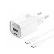 Foneng hišni polnilec adapter Quick Charge PD 30W vhod 1x USB A in 1x Type C - 3.0 bel
