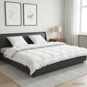vidaXL Set odeje in blazine 3 pcs 200x200 cm 4 letni časi 220 GSM Bela