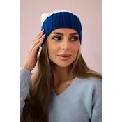 Kesi Cap with fleece Paris K212 ecru+mauve-blue