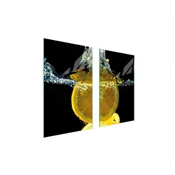 shumee STEKLENA ZAŠČITNA PLOŠČA ZA ŠTEDILNIK 75x52 LIMONA