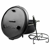 Klarstein Guernsey, premium lonac od lijevanog željeza, 12.0 BBQ lonac, lijevano željezo, noge, veličina XL/12 qt/11,5 L