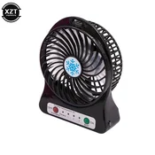 KJB Mini USB ventilator s tremi hitrostmi in LED lučko, črna