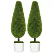 Homestar Umetna rastlina cipresa komplet 2 kosa 90 cm zelena