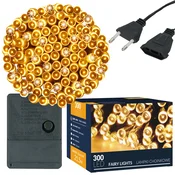springos BOŽIČNE LUČKE 300 LED 22m ZUN/NOT za drevesce TOPLO BELE BOŽIČNE, (21638663)