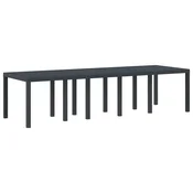 Vidaxl Vrtna miza Antracit 300 x 100 x 73 cm poli ratan