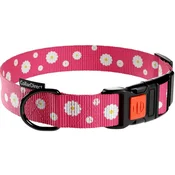 Nikcorp Nastavljiva najlonska ovratnica za psa z zaponko, roza, 30-40 cm | Vzdržljiva in udobna za vsakodnevne sprehode