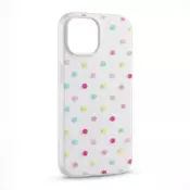 Maska Candy Dots za iPhone 15 bela