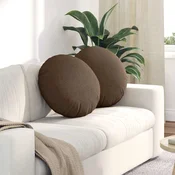 Jastucici za sjedenje 2 pcs Smeda O50 x 19 cm tkanina