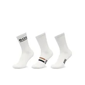 Nogavice Hugo Boss 3-Pack Qs Rib Iconic Vb White 39-42