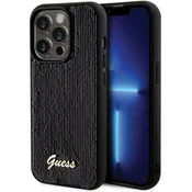 Guess Guess Sequin Script Metal - Ohišje za iPhone 13 Pro (črno)