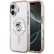 Karl Lagerfeld KARL LAGERFELD ovitek za iPhone 17, združljiv z MagSafe KLHMP17SHGCHGKBP (IML Choupette Sketch Logo) roza