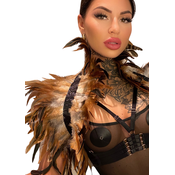 Kinky Diva Feather Shoulder Wrap Natural