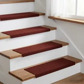 vidaXL Podloge za stopnice 15 kos 65 x 21 x 4 cm Burgundija Poliester