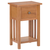 Ormaric za casopise s ladicom 35x27x55 cm od masivne hrastovine