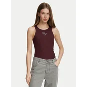Guess Top W6RP39 KD092 Bordo rdeča Regular Fit