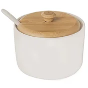 shumee Posoda za sladkor Porcelanasta posoda za sladkor Bambusova žlica za posodo za sladkor