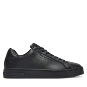 Armani Exchange za moške. XM000141AF11912UC001 Črne usnjene superge (42), Črna, Ravna stran, Čipke, Priložnostno
