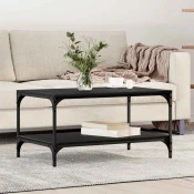vidaXL Klubska miza Črni hrast 80 x 50 x 40 cm Konstruiran les