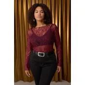 Trendyol Curve Ženska bluza Tbbaw26Af00031, Bordo