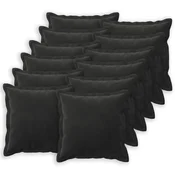vidaXL Prevleka za blazino 12 pcs HOUTEN Črna 40 x 40 cm Žamet