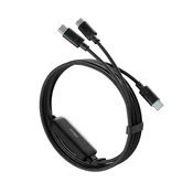 Polnilni in podatkovni 140W USB-C v 2x USB-C kabel Cuktech C2C615, 480Mbps, 1.5m - black