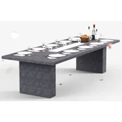 Casa Padrino luxury dining table with bioethanol fireplace 300 x 115 x H. 75 cm - Different Colors - Dining room table - Garden table - Dining room furniture - Garden furniture - Luxury furniture