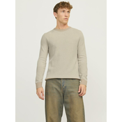 Beige mens sweater Jack & Jones Globe - Mens