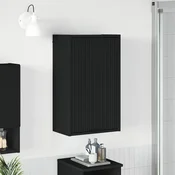 vidaXL Kopalniška omarica Namestitev na steno Črna 39 x 23,5 x 65 cm