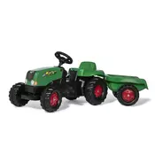Rollytoys Rolly Kid pedalni traktor s sporednim kolosijekom - zeleno-crveni