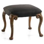 Casa Padrino luxury baroque stool black/brown - Handmade baroque style stool - Baroque footstool - Baroque furniture - Noble & magnificent - Made in Italy