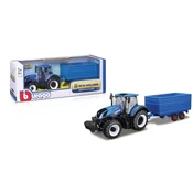 shumee New Holland T7.315 s prikolico in balami slame