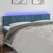 Vidaxl vidaXL Vzglavje za posteljo temno modro 180x5x78/88 cm žametno