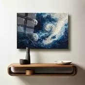 Wallity Dekorativna slika na kaljenom staklu, 50x70cm, Šarena