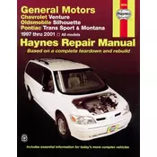 GM: Chevrolet Venture, Oldsmobile Silhouette, Pontiac Trans Sport & Montana (97 - 05)