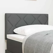 vidaXL LED naslon za glavo dizajn diamantnih blokov temno siva 80 cm tkanina