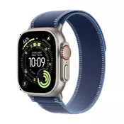 Apple Watch Ultra 3 GPS + Cellular 49mm Natural Titanium Case with Blue /Bright Blue Trail Loop - S /M