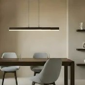Lucande LED viseča svetilka Torven, črna, CCT, raztegljiva - Dnevna soba/jedilnica - Sodobni - Kovina