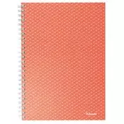Spiralni blok, A5, s linijama, 80 listova, ESSELTE ColourBreeze, koralna 628473