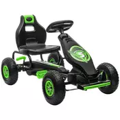 Homestar Go-kart nastavljiv sedež 121x58x61 cm zelena črna
